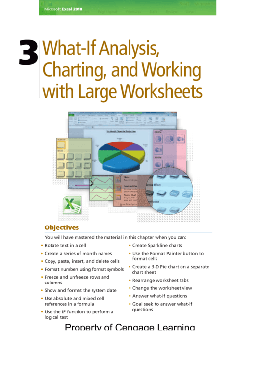 What-If Analysis, Charting, And Working With Large Worksheets Printable pdf