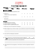 Sample Participant Evaluation Form