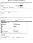 American University's Recreational Sports And Fitness Registration Form