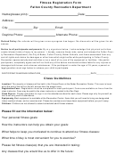 Fitness Registration Form - Fallon County Recreation Department