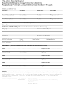 Postgraduate Physician Assistant Critical Care Residency Program Application Form