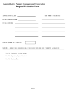 Sample Campground Concession Proposal Evaluation Form