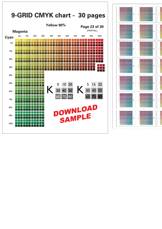 Cmyk Color Conversion Chart Printable pdf