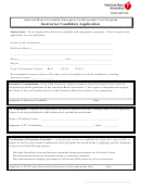 Instructor Candidate Application Form