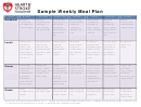 Sample Weekly Meal Plan