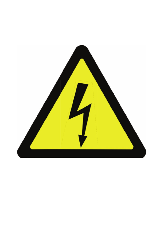 Caution Electricity Sign Printable pdf