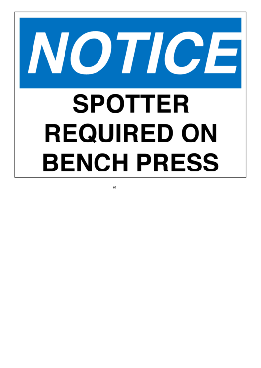 Spotter Required Sign Template