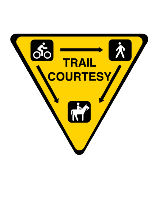 Trail Courtesy Sign Template Printable pdf