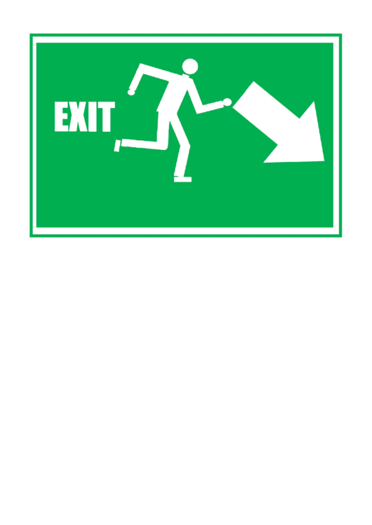 Exit Sign Template