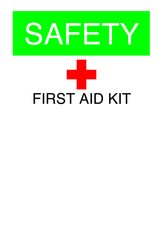 First Aid Kit Sign Template Printable pdf