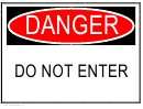 Danger Sign Template