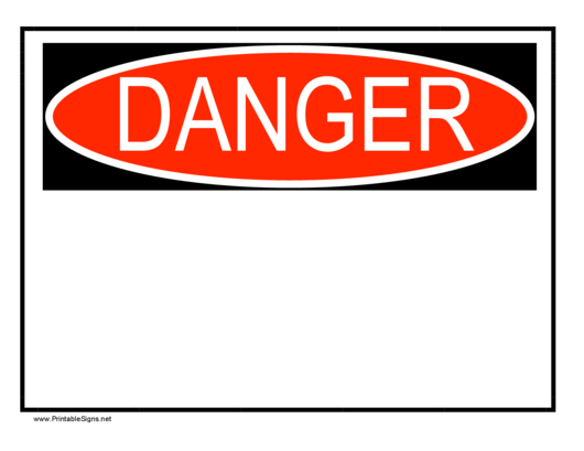 Danger Sign Template Printable pdf