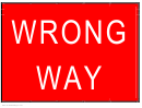Wrong Way Sign Template