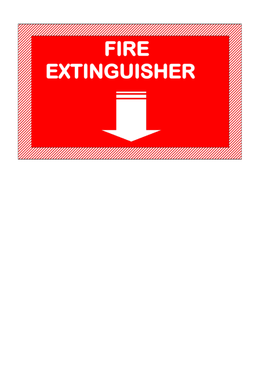 Fire Extinguisher Sign Template Printable pdf