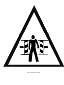 Danger Sign Template: Crushing Hazard