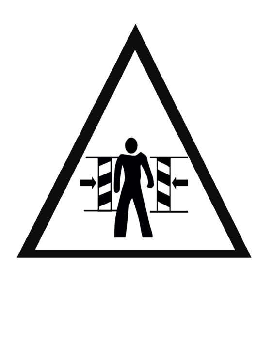 Danger Sign Template: Crushing Hazard Printable pdf