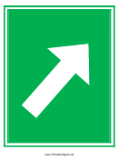 Sign Template: Arrow (diagonal)