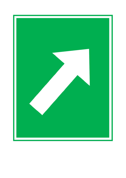 Sign Template: Arrow (Diagonal) Printable pdf
