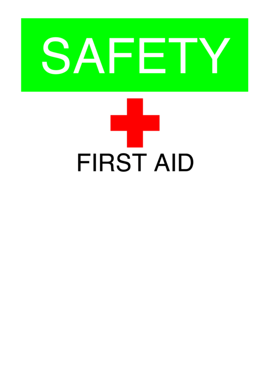 First Aid Sign Template Printable pdf