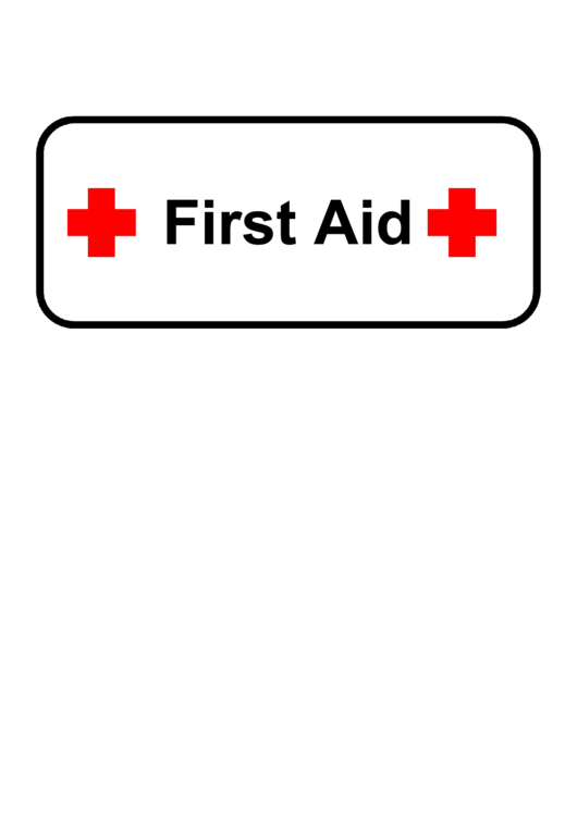 First Aid Sign Template Printable pdf