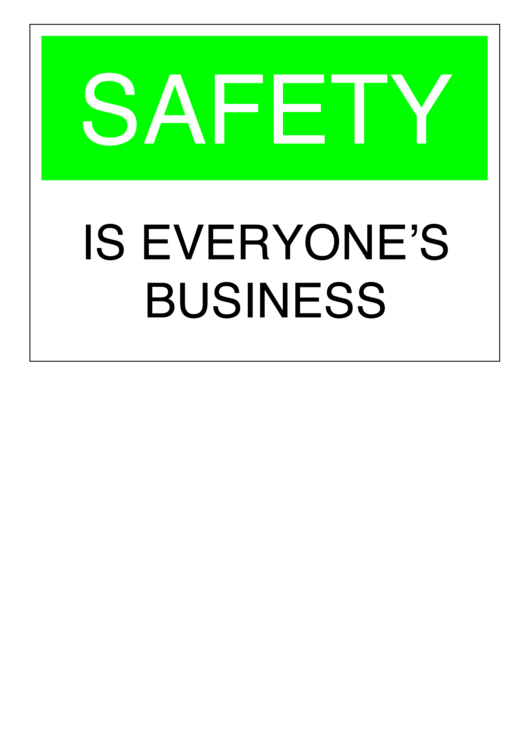 Safety Sign Template Printable pdf
