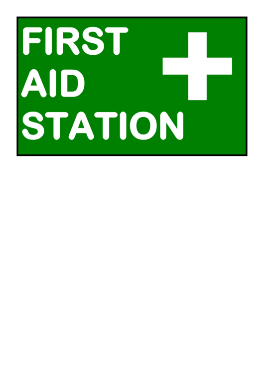 First Aid Station Sign Template Printable pdf