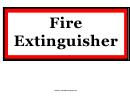 Fire Extinguisher Template