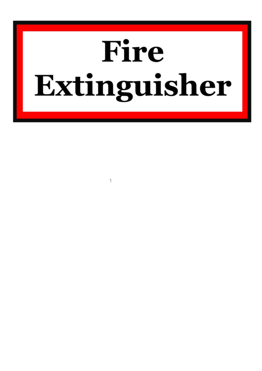 Fire Extinguisher Template Printable pdf