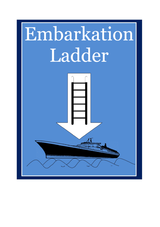 Embarkation Ladder Sign Template Printable pdf