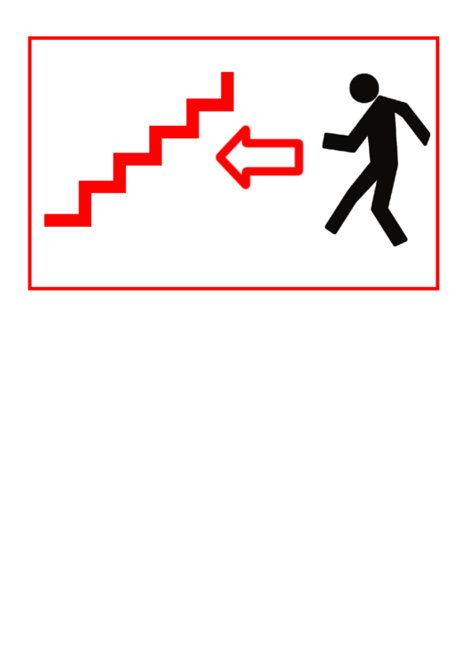 Exit Sign Template: Emergency Stairs Left Printable pdf