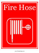 Fire Hose Sign Template