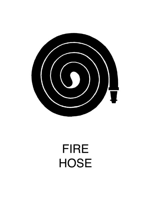 Fire Hose Sign Template Printable pdf