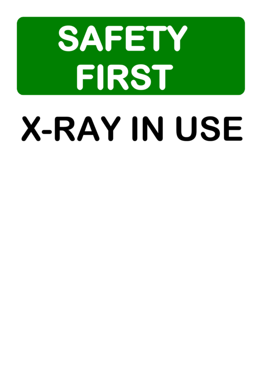Safety First Sign Template Printable pdf