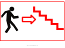 Exit Sign Template: Emergency Stairs Right