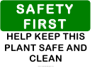 Safety First Sign Template