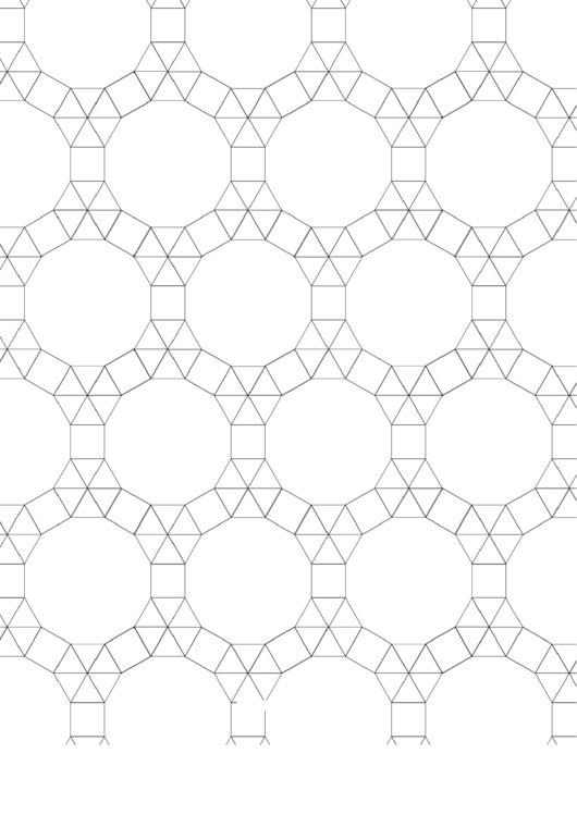 3-3-3-3-3 3-3-4-12 Tessellation Paper Template - Small
