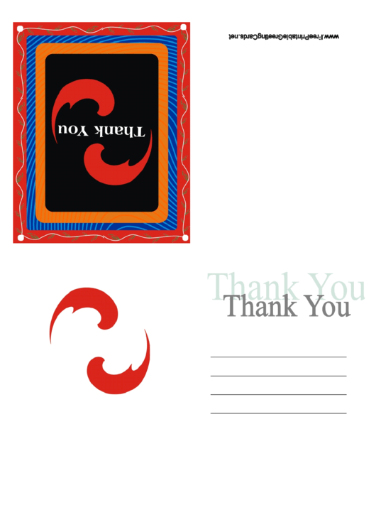Thank You Card Template Printable pdf