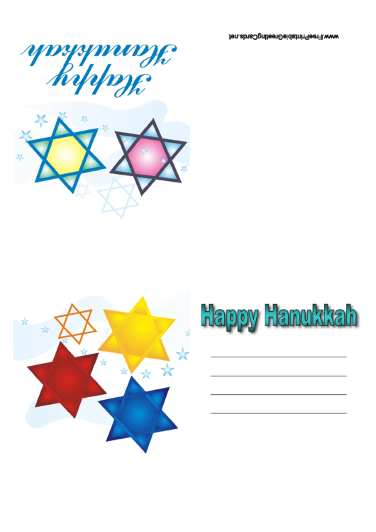 Happy Hanukkah Card Template