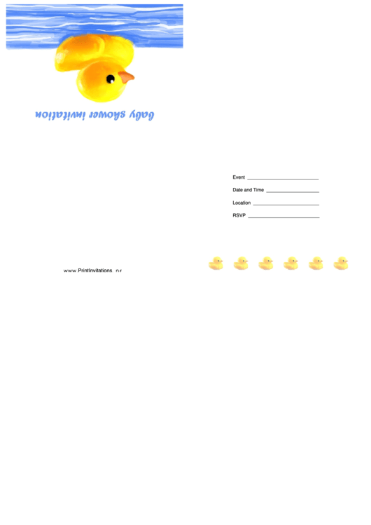 Baby Shower Invitation Template Printable pdf