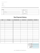 Past Payment Spreadsheet Template