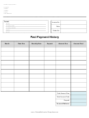 Past Payment Spreadsheet Template With Deposit