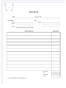 Invoice Template - Butterfly