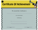Certificate Of Achievement Template - Shooting