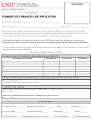 Summer 2015 Financial Aid Application Form