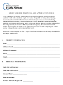 Study Abroad Financial Aid Application Form