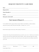Request For Petty Cash Form