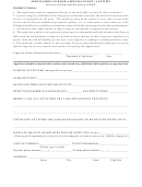Application Form To Hold A Special Event