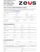 Zeus New Account Credit Reference Form