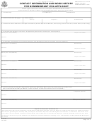 Form Ds-158 - Contact Information And Work History For Nonimmigrant Visa Applicant - 2006