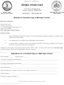 Request For Certified Copy Of Marriage License
